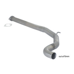Tramo intermedio grupo n en acero inox Alfa Romeo MiTo(955) 1.4 TB (114kW / 125kW) Ø70mm 09/2008 - 2018