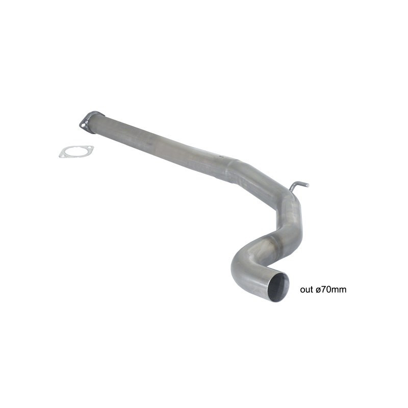 Tramo intermedio grupo n en acero inox Alfa Romeo MiTo(955) 1.4 TB (114kW / 125kW) Ø70mm 09/2008 - 2018