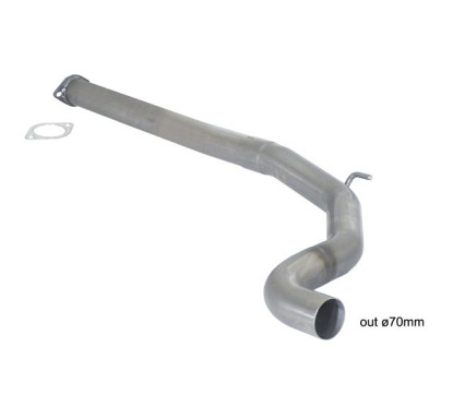 Tramo intermedio grupo n en acero inox Alfa Romeo MiTo(955) 1.4 TB (114kW / 125kW) Ø70mm 09/2008 - 2018