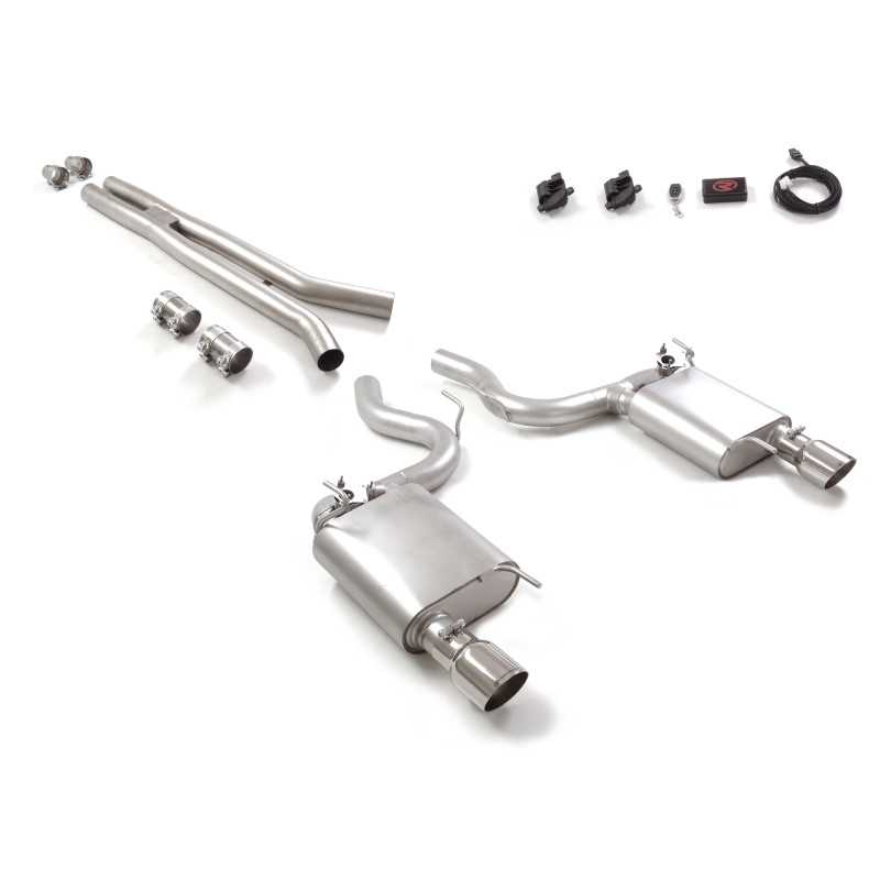 Línea de escape en acero inox con valvulas Ford Mustang VI COUPÉ 5.0 V8 GT (310KW) Ø76MM 2015 - 2017 Línea de escape en acero inox con valvulas Ford Mustang VI COUPÉ 5.0 V8 GT (310KW) Ø76MM 2015 - 2017