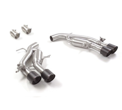 Escape trasero con valvula + tramo intermedio en inox Audi RS7 (Typ F2 - C8) Sportback 4.0TFSI Quattro (441kW) 2020 - Hoy