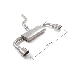Silencieux d’échappement arrière duplex Inox Ford Focus Mk4 1.5 Ecoboost (110kW / 134kW - Multilink) 2018 - 2022