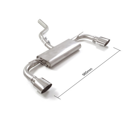 Silencieux d’échappement arrière duplex Inox Ford Focus Mk4 1.5 Ecoboost (110kW / 134kW - Multilink) 2018 - 2022