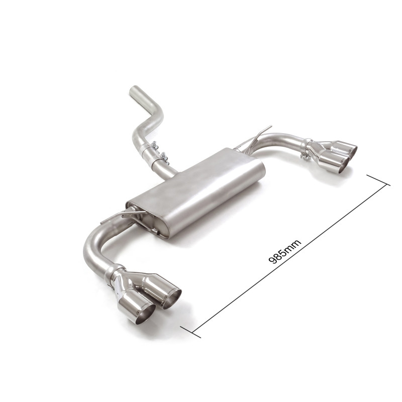 Silencioso trasero doble salida redondas Sport Line Ford Focus Mk4 1.5 Ecoboost (110kW / 134kW - Multilink) 2018 - 2022