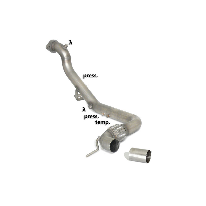 Tubo supresor catalizador acero inox Ford Mustang VI Coupé 2.3I ECOBOOST (233 / 213KW) 2015 - 2020