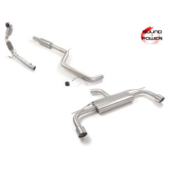 Catalizador deportivo + Tramo intermedio + Silencioso Volkswagen Golf Mk8.5 (typ CD) 2.0GTI (195kW) 76mm 04/2024 - Hoy
