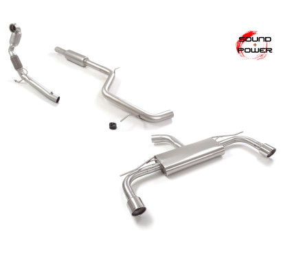 Catalizador deportivo + Tramo intermedio + Silencioso Volkswagen Golf Mk8.5 (typ CD) 2.0GTI (195kW) 76mm 04/2024 - Hoy