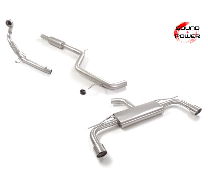 Tramo supresor + Tramo intermedio + Silencioso Volkswagen Golf Mk8.5 (typ CD) 2.0GTI (195kW) 76mm 04/2024 - Hoy