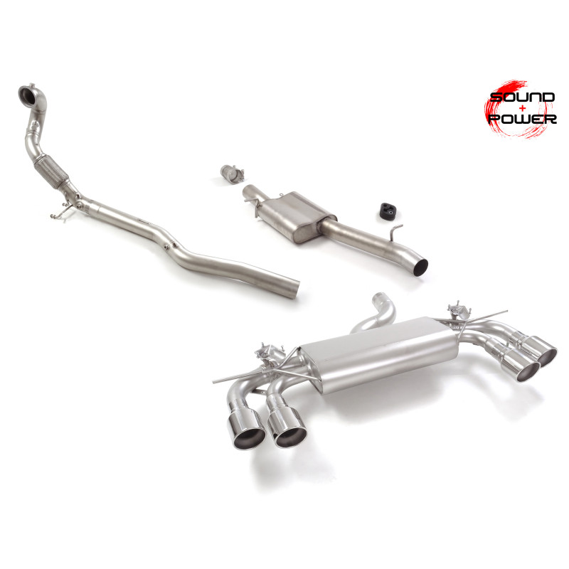 Tramo supresor + Tramo intermedio + silencioso Volkswagen Golf Mk8.5 (typ CD) R 2.0TSI 4motion (245kW) 02/2024 - Hoy