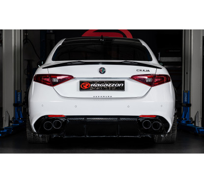 Silencioso trasero doble en acero inox Sport Line Black Alfa Romeo Giulia(952) 2.0 TURBO (147KW) 2016 - Hoy