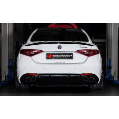 Posteriore inox sdoppiato con terminali rotondi Alfa Romeo Giulia(952) 2.0 Turbo Q4 Veloce (206kW) 2016 - Oggi