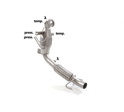 Catalizador deportivo + Tramo supresor FAP en acero inox BMW X1 (F48) 2022 16d sDrive (85kW) 2015 - 2018