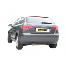 Silencioso trasero acero inox salidas redondas Audi A3 SPORTBACK 1.9TDI DPF (77KW) - 2.0TDI DPF (103KW) 06/2005 - 2013