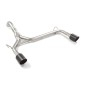 Tubo posteriore Gr. N inox sdoppiato con terminali rotondi 2 / 100 mm Abarth 500 / 595 1.4TJET (103kW) 2012 - 2015