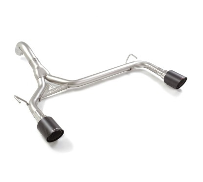 Tubo posteriore Gr. N inox sdoppiato con terminali rotondi 2 / 100 mm ABARTH 695 1.4 T-JET (132 / 140KW) Ø63.5mm 2009 - 2016