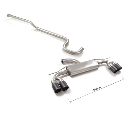 Tramo intermedio acero inox + Escape trasero doble AUDI A3 (Typ 8Y - GY) Sportback 45TFSIe (110 - 180kW) 2020 - 2024