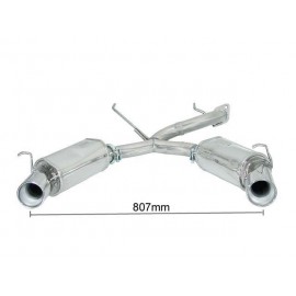 Silencioso trasero doble en acero inox Alfa romeo GTV(916) / SPIDER T.S. 1.8I 16V (106KW) - 2.0 16V (110/114KW) 1995 - 2006