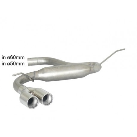 Escape trasero Ragazzon en acero inox Audi A3 1.4TFSI (90KW) 2012 - 2014