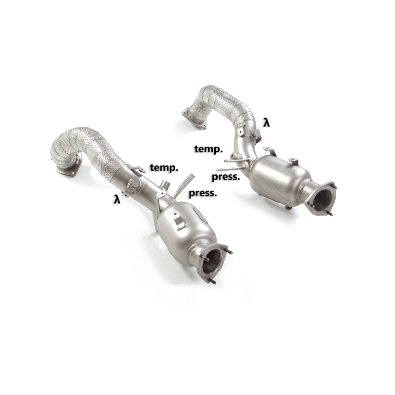 Tramo supresor filtros OPF / GFP en acero inox Porsche 718 Cayman(982) GT4 RS (368kW) 11/2021 - 2025