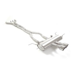 Tramo intermedio + Silencioso trasero en acero inox Jaguar F-Type Coupè 3.0 V6 (250kW) 07/2018 - 12/2019