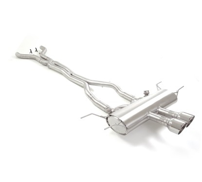 Tramo intermedio + Silencioso trasero en acero inox Jaguar F-Type Coupè 3.0 V6 (250kW) 07/2018 - 12/2019
