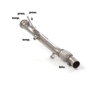 Tramo supresor catalizador + Tramo supresor filtro antipartículas BMW Serie 1 F21 116d (85kW - B37) 07/2018 - 2019