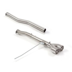 Tramo trasero en acero inox con salidas redondas Mini F57 Cooper S (131kW) 11/2020 - 2024