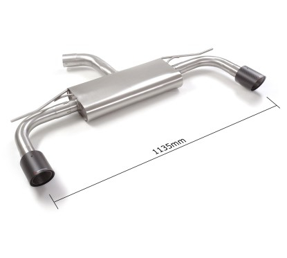 Silencioso trasero con salidas redondas en acero inox Volkswagen Golf MK8 1.5TSI - 1.5eTSI (110kW - Multilink) 12/2019 - HOY