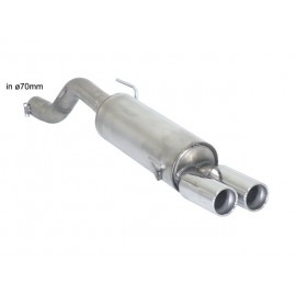 Posteriore inox con terminali rotondi Abarth Evo 1.4 TURBO MULTIAIR (120KW)Ø70MM 10/2009 - Oggi
