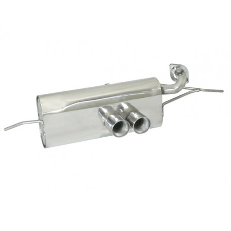 Silencioso trasero en acero inox + catalizador deporte Smart Fortwo BRABUS (COUPE/CABRIO) 999CC  72KW 2007 - 12/2010