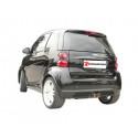Silencioso trasero en acero inox + catalizador deporte Smart Fortwo BRABUS (COUPE/CABRIO) 999CC  72KW 2007 - 12/2010