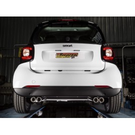 Silencioso trasero doble en acero inox SMART FORTWO 0.9 (66KW) 2014 - Hoy
