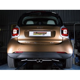 Silencioso trasero en acero inox Ragazzon SMART FORTWO 1.0 (52KW) 2014 - Hoy