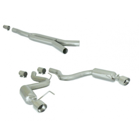 Tramo intermedio grupo N + Silencioso trasero grupo N doble Ford Mustang VI Coupé 2.3I ECOBOOST (233 / 213KW) 2015 - 2020