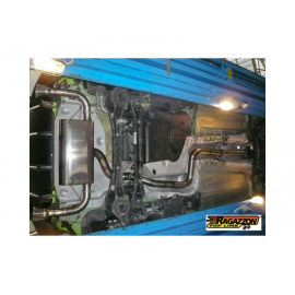 Silencioso trasero doble en acero inox FORD FOCUS II RS 2.5 TURBO (224KW) MAJORÉ Ø76MM 2009 - 2011