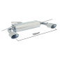 Silencioso trasero doble en acero inox Seat Leon II (1P) 2.0TSI CUPRA-R (195KW) 2010 - 2013