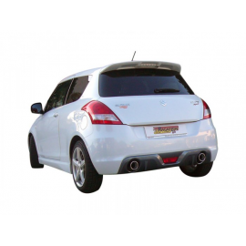 Escape trasero doble en acero inox SUZUKI SWIFT 1.6 SPORT (100KW) 2010 - 2017