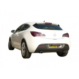 Escape trasero doble en acero inox OPEL ASTRA J GTC 1.6 TURBO (132KW) 09/2011 - 2013