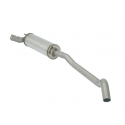 Silencioso intermedio en acero inox OPEL CORSA B 1.6 GSI 16V (80KW) 1993 - 2000