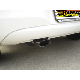 Silencieux arrière en inox 1 sortie ovale 110mm OPEL CORSA D 1.2 (59KW) 2006 - 2011