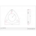 Brida Ø 61mm en acero inox Aisi 304 espesor 8 mm Ragazzon