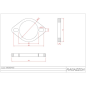 Brida Ø60,5mm en acero inox Aisi304 espesor 8 mm Ragazzon