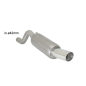 Échappement arrière en inox avec 1 sortie ronde 90mm OPEL CORSA E 1.2 (51KW) 11/2014 - AUJOURD'HUI
