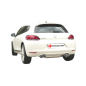 Escape trasero doble en acero inox Volkswagen Scirocco (1K8) 1.4TSI (118KW) 2008 - 2014