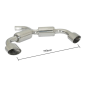 Silencioso trasero doble en acero Volkswagen Scirocco (1K8) 2.0TDI DPF (103KW) 2008 - 2014
