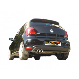 Silencioso trasero en acero inox Volkswagen Polo 6R 1.4TSI GTI (132KW) 09/2009 - 2014