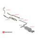 Tramo delantero en acero inox Volkswagen Polo 6R 1.4TSI GTI (132KW) 09/2009 - 2014 Tramo delantero en acero inox Volkswagen Polo 6R 1.4TSI GTI (132KW) 09/2009 - 2014
