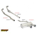 Silencioso trasero en acero inox VOLKSWAGEN GOLF VI R 2.0R TSI (199KW) 2010 - 2012