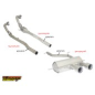 Silencioso trasero en acero inox VOLKSWAGEN GOLF VI R 2.0R TSI (199KW) 2010 - 2012