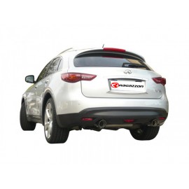 Silencioso trasero doble en acero inox Infiniti FX37 3.7 V6 (235KW) 10/2008 - 2013